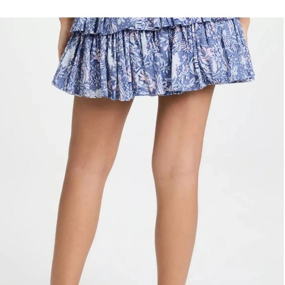 Sundry Wild Floral Tiered Ruffled Mini skirt Coquette Fairycore Romantic Garden - Picture 4 of 8